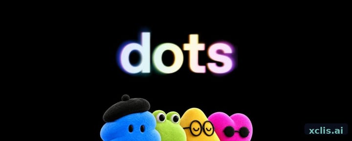 OpenAI dots 标志与四个角色